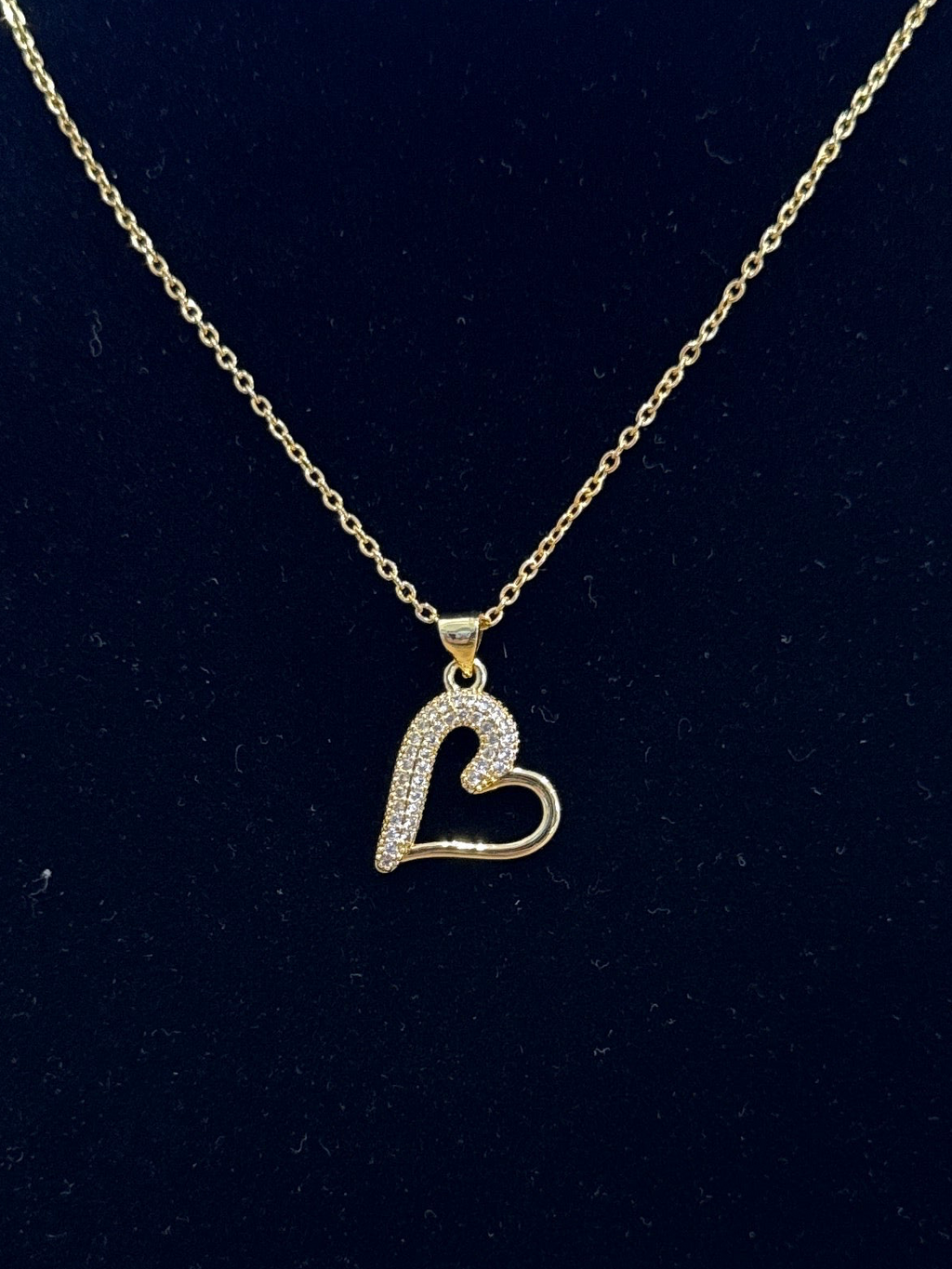 Gold plated deMonty heart necklace