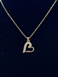 Gold plated deMonty heart necklace