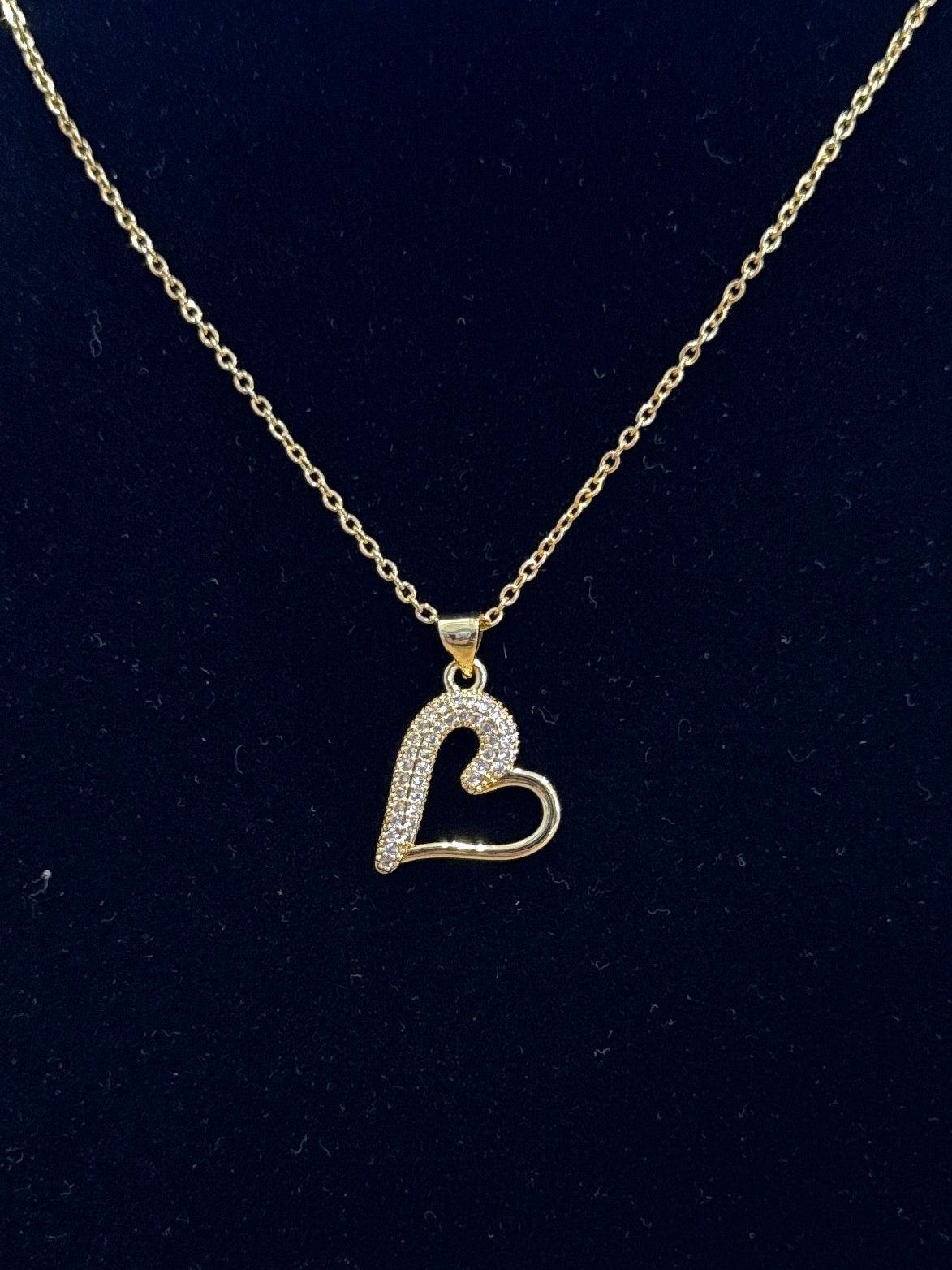 Gold plated deMonty heart necklace