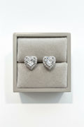 Heart Dymonte stud earrings ￼