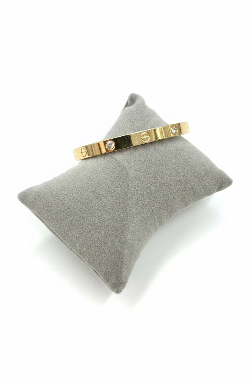 Gold love bangle ￼