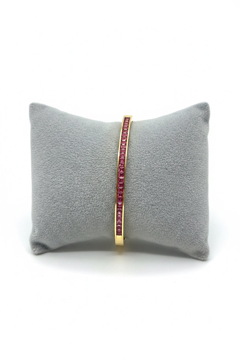 Gold and pink Dymonte bangle ￼