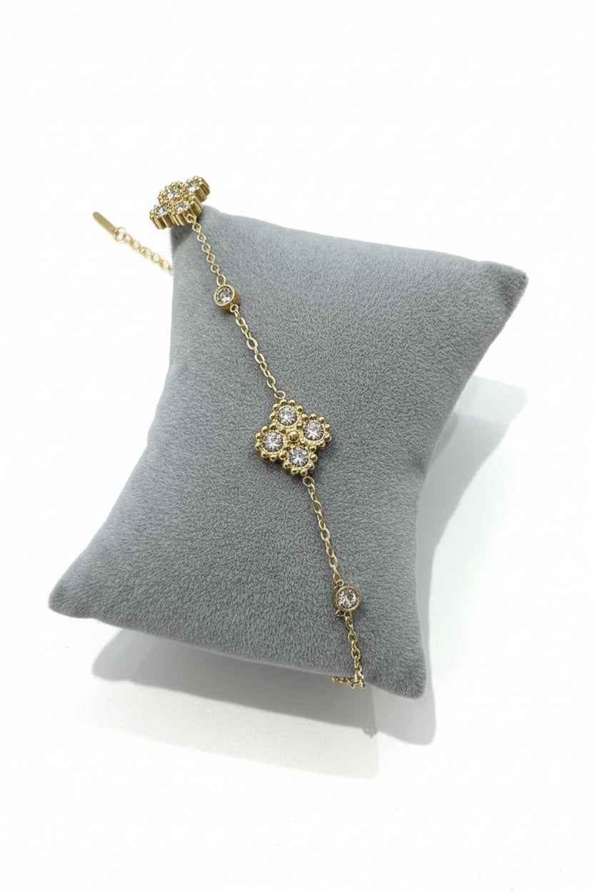 3 clover Dymonte bracelet in gold ￼