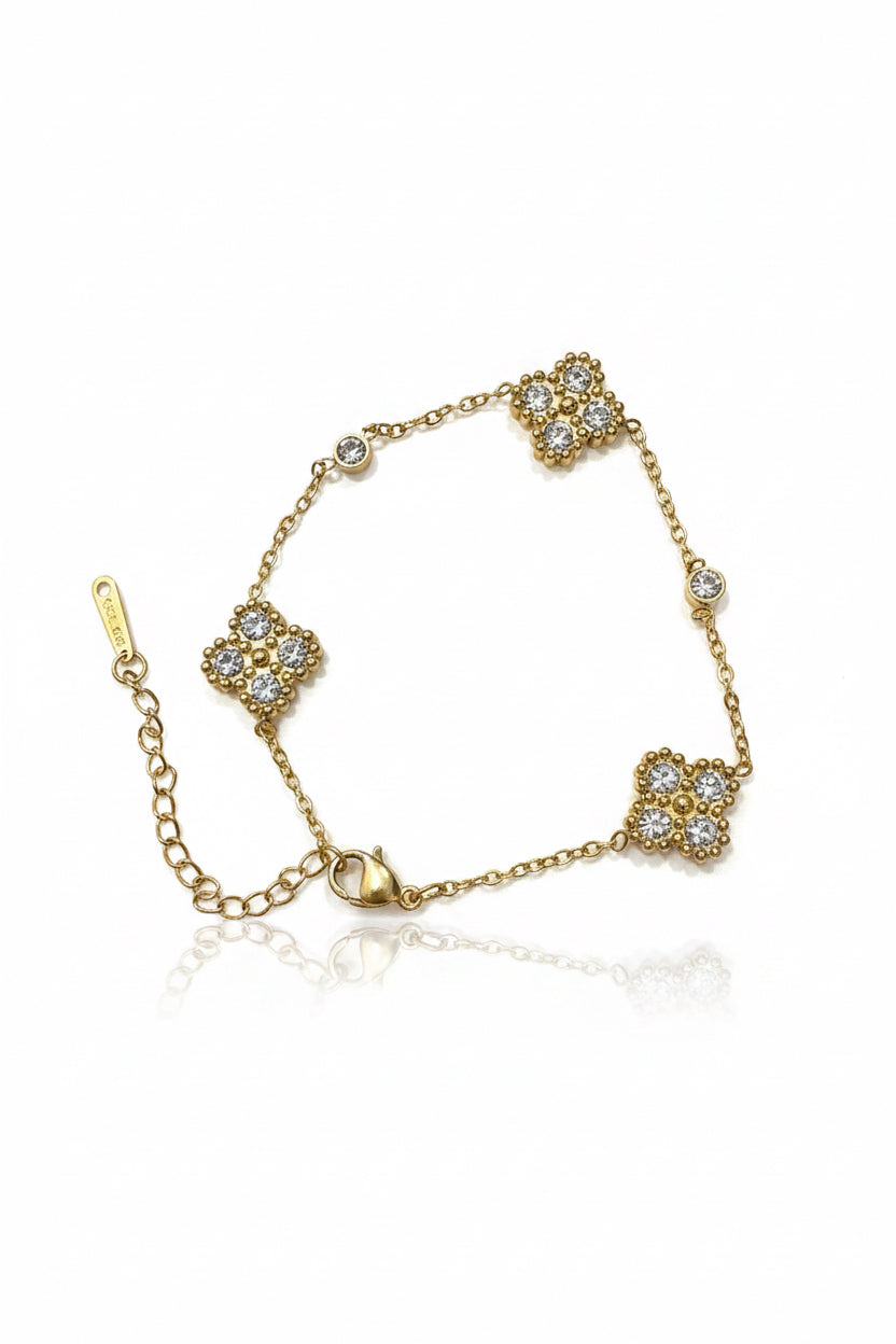 3 clover Dymonte bracelet in gold ￼