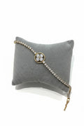 Tennis bracelet with clover design ￼￼