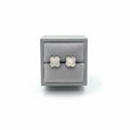 Pearly white on silver stud earrings ￼