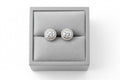 Round Dymonte stud earrings  ￼